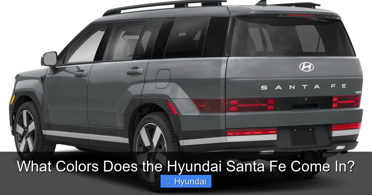 What Colors Does the Hyundai Santa Fe Come In?