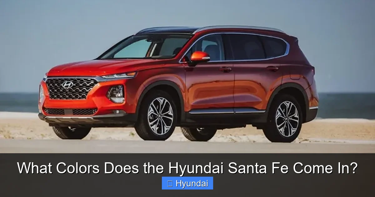 What Colors Does the Hyundai Santa Fe Come In?