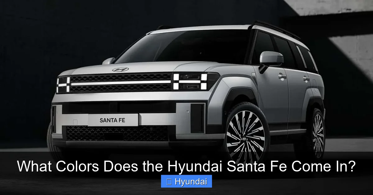 What Colors Does the Hyundai Santa Fe Come In?