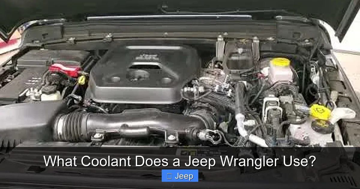 What Coolant Does a Jeep Wrangler Use?