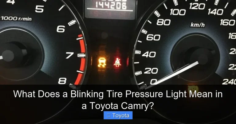 What Does a Blinking Tire Pressure Light Mean in a Toyota Camry?