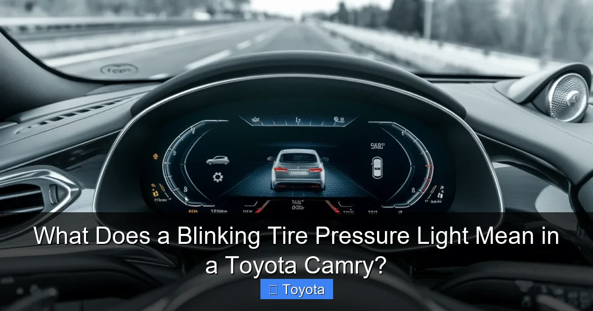 What Does a Blinking Tire Pressure Light Mean in a Toyota Camry?