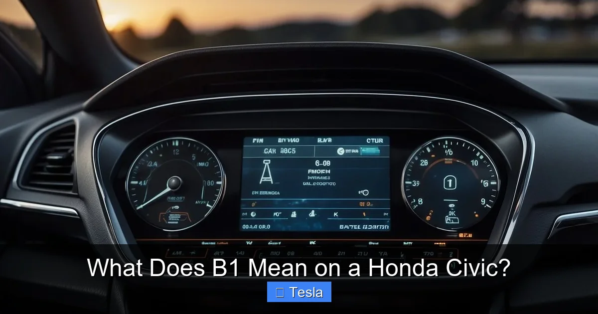 What Does B1 Mean on a Honda Civic?