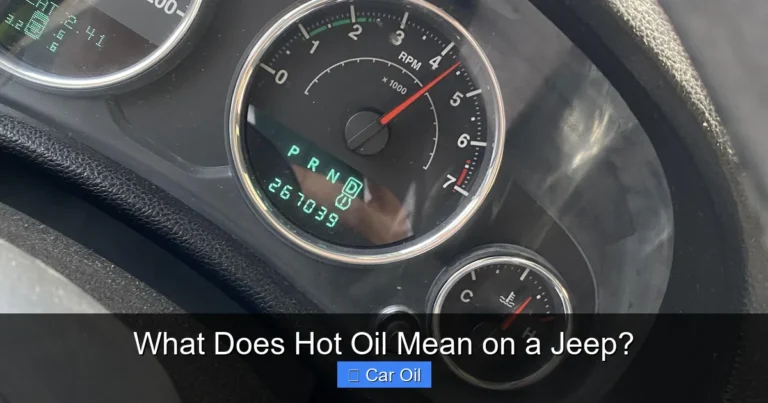 What Does Hot Oil Mean on a Jeep?