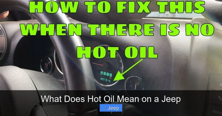 What Does Hot Oil Mean on a Jeep