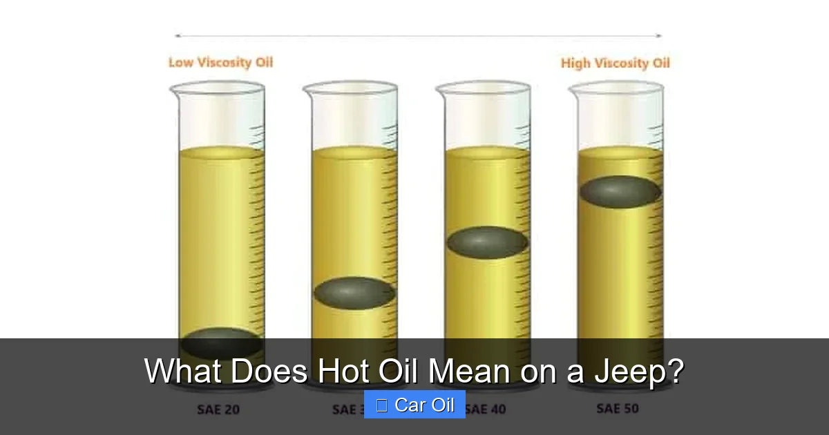 What Does Hot Oil Mean on a Jeep?