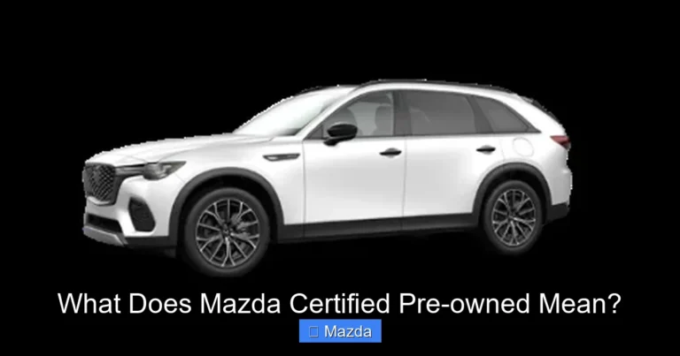 What Does Mazda Certified Pre-owned Mean?