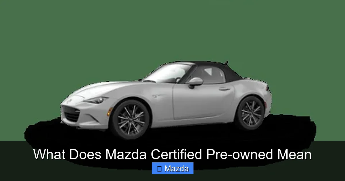What Does Mazda Certified Pre-owned Mean