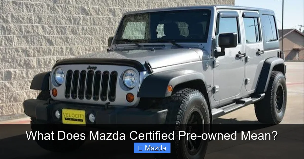 What Does Mazda Certified Pre-owned Mean?