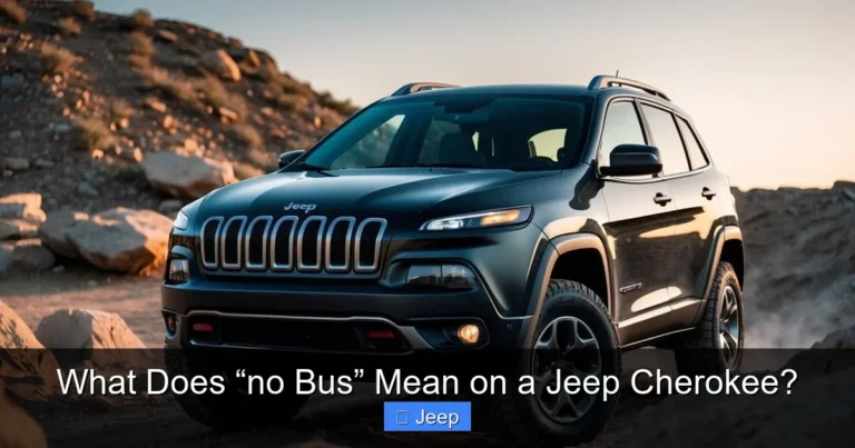 What Does “no Bus” Mean on a Jeep Cherokee?
