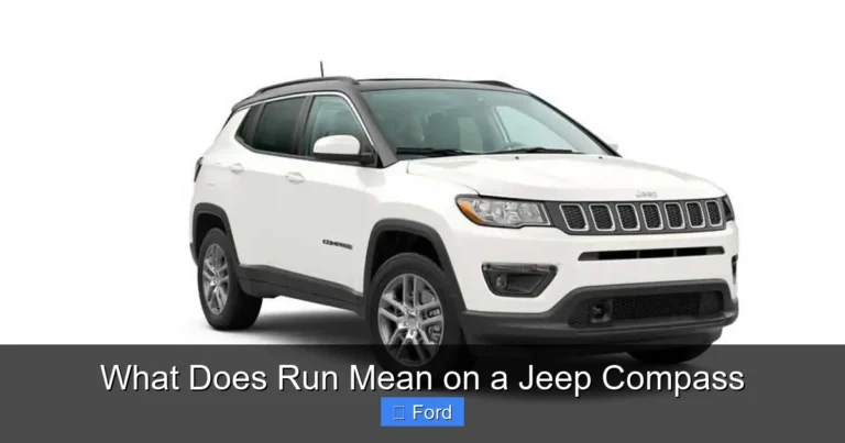 What Does Run Mean on a Jeep Compass