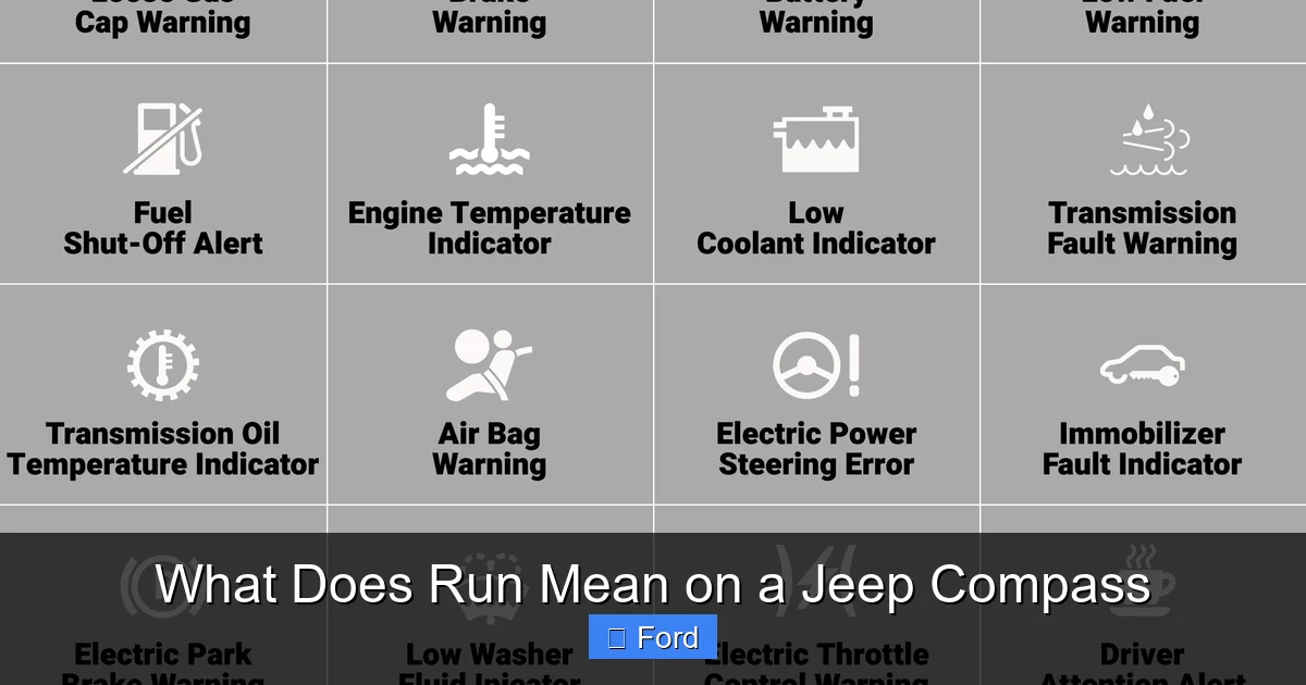 What Does Run Mean on a Jeep Compass