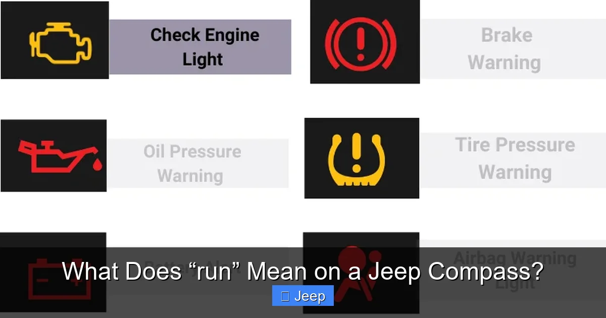 What Does “run” Mean on a Jeep Compass?