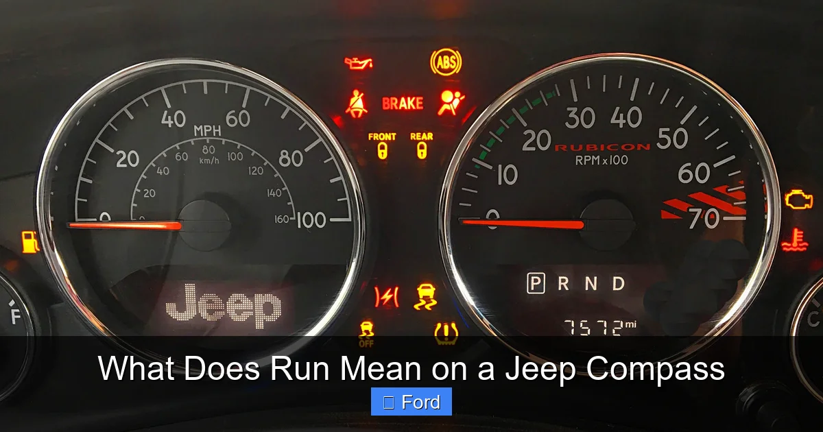What Does Run Mean on a Jeep Compass