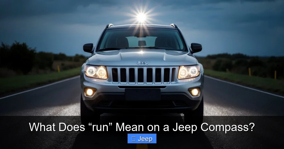 What Does “run” Mean on a Jeep Compass?
