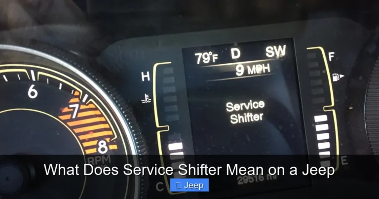 What Does Service Shifter Mean on a Jeep