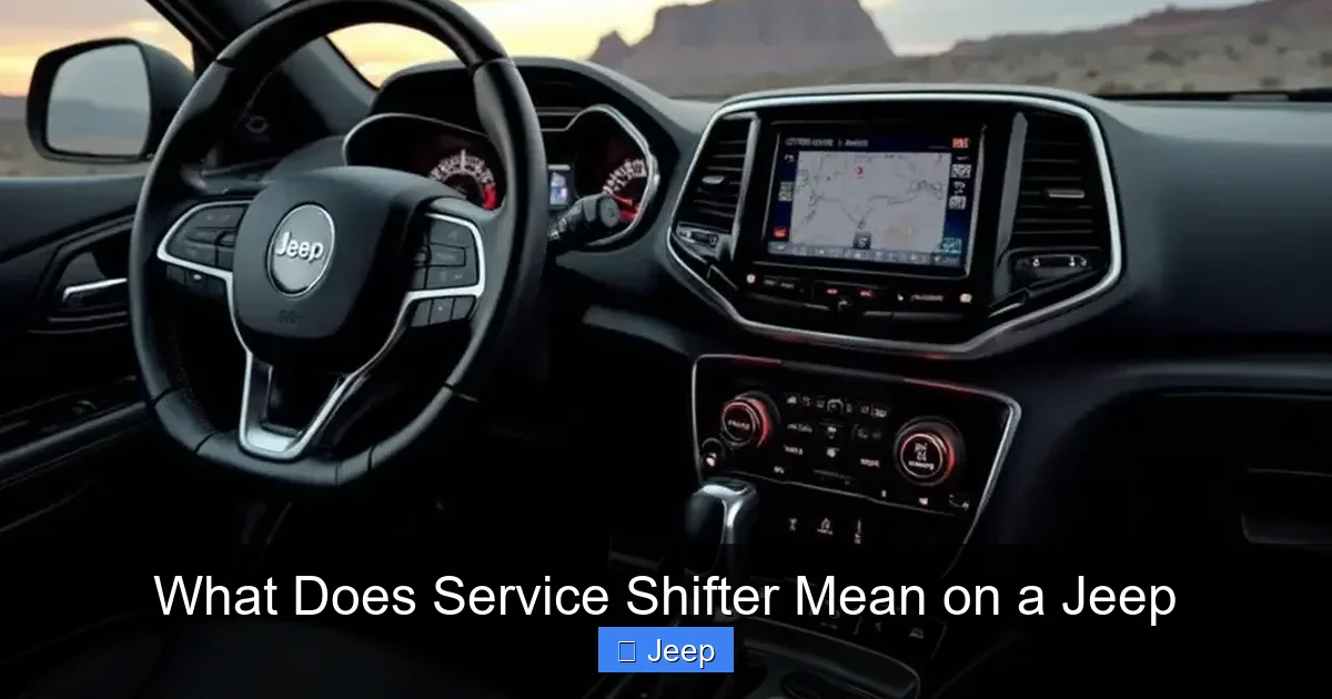 What Does Service Shifter Mean on a Jeep