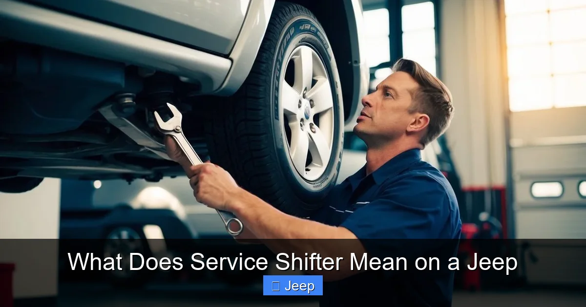 What Does Service Shifter Mean on a Jeep