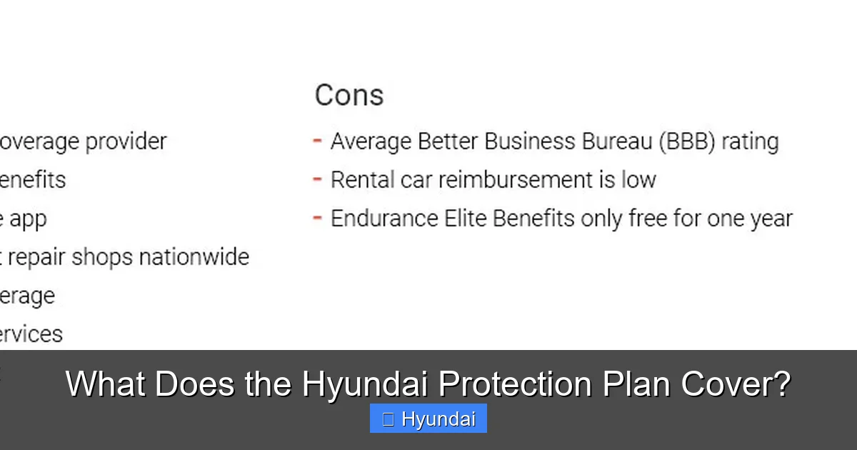 What Does the Hyundai Protection Plan Cover?
