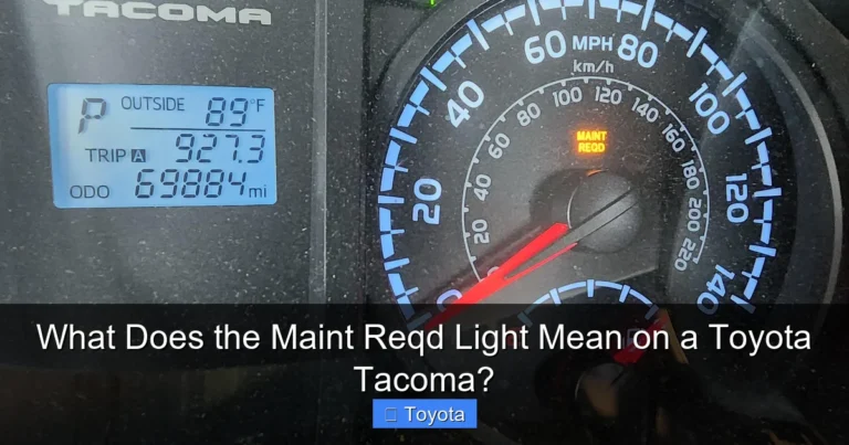 What Does the Maint Reqd Light Mean on a Toyota Tacoma?