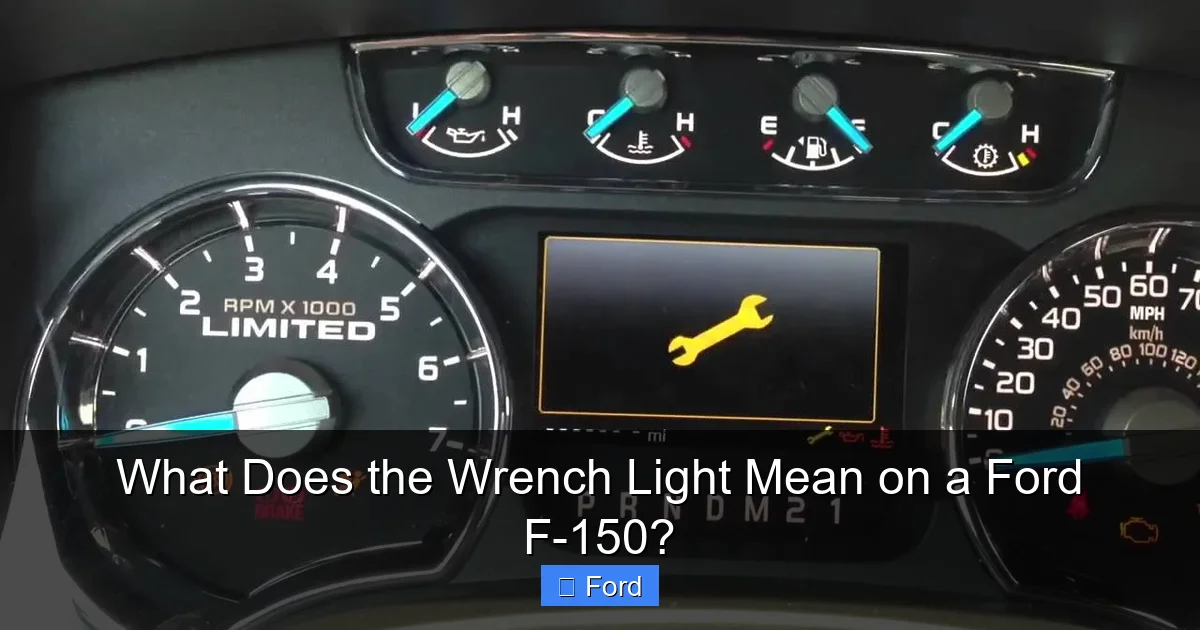 What Does the Wrench Light Mean on a Ford F-150?
