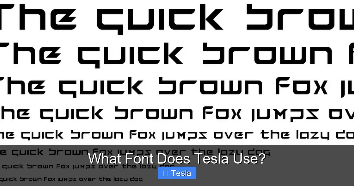 What Font Does Tesla Use?