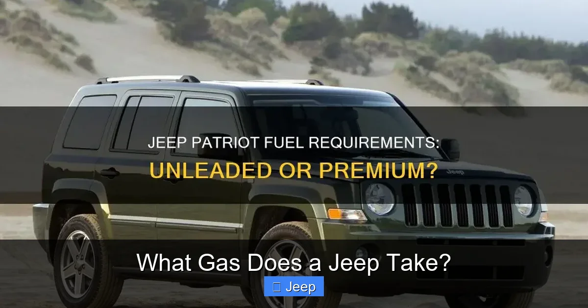 What Gas Does a Jeep Take?