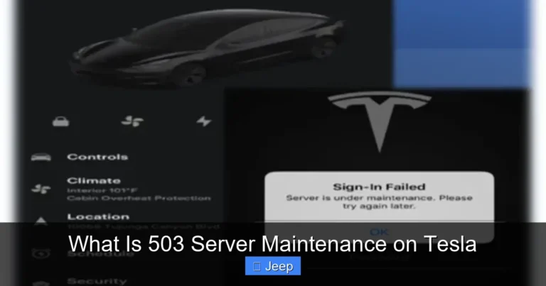 What Is 503 Server Maintenance on Tesla