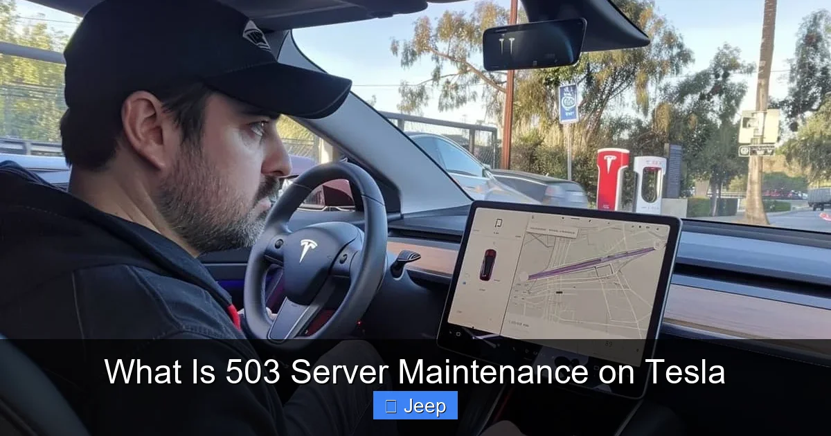 What Is 503 Server Maintenance on Tesla