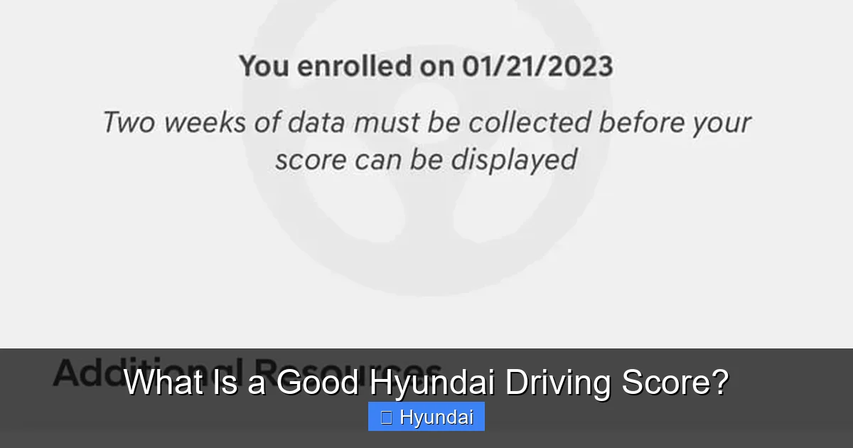 What Is a Good Hyundai Driving Score?