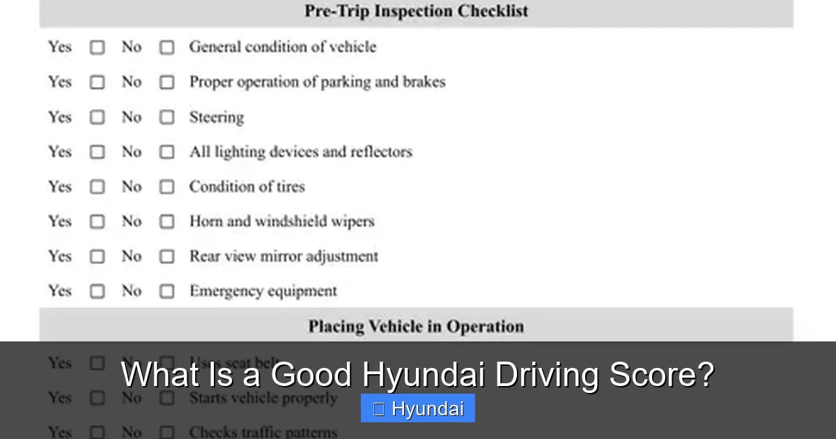 What Is a Good Hyundai Driving Score?