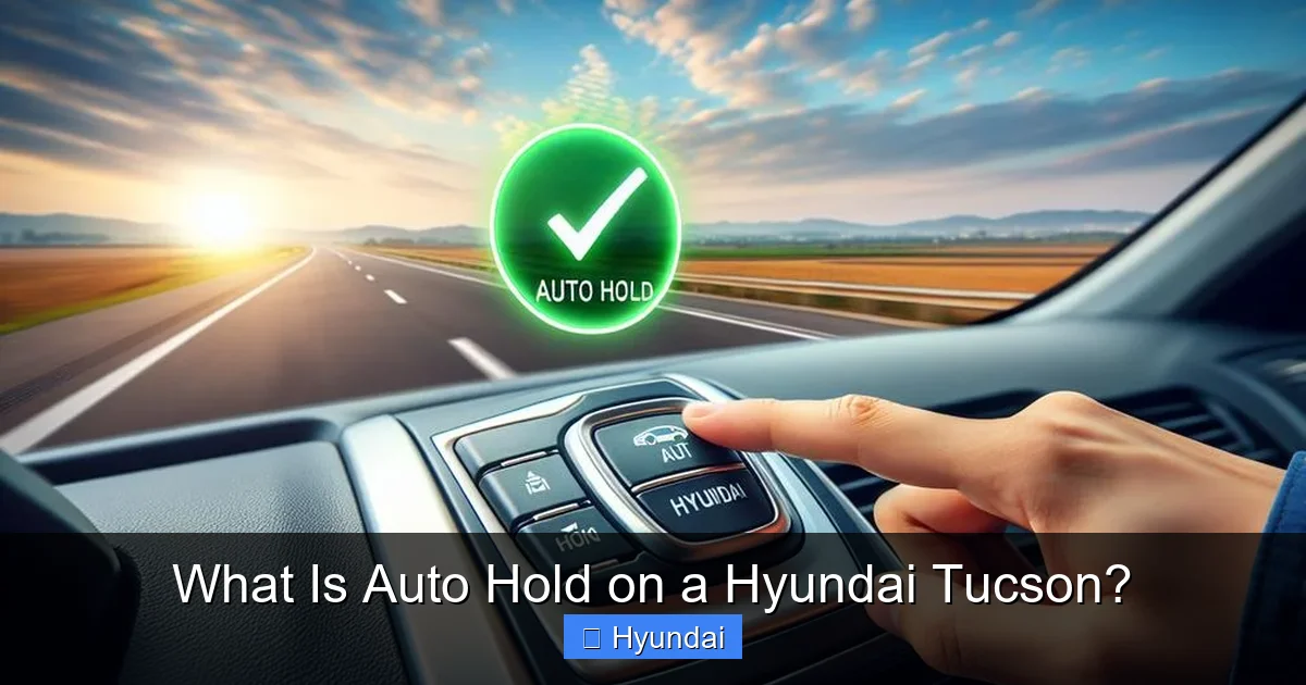 What Is Auto Hold on a Hyundai Tucson?