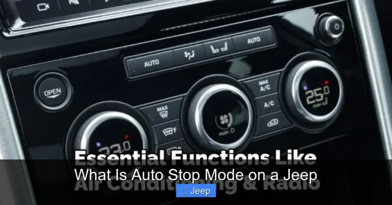 What Is Auto Stop Mode on a Jeep