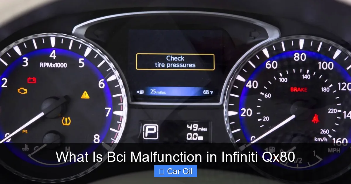 What Is Bci Malfunction in Infiniti Qx80