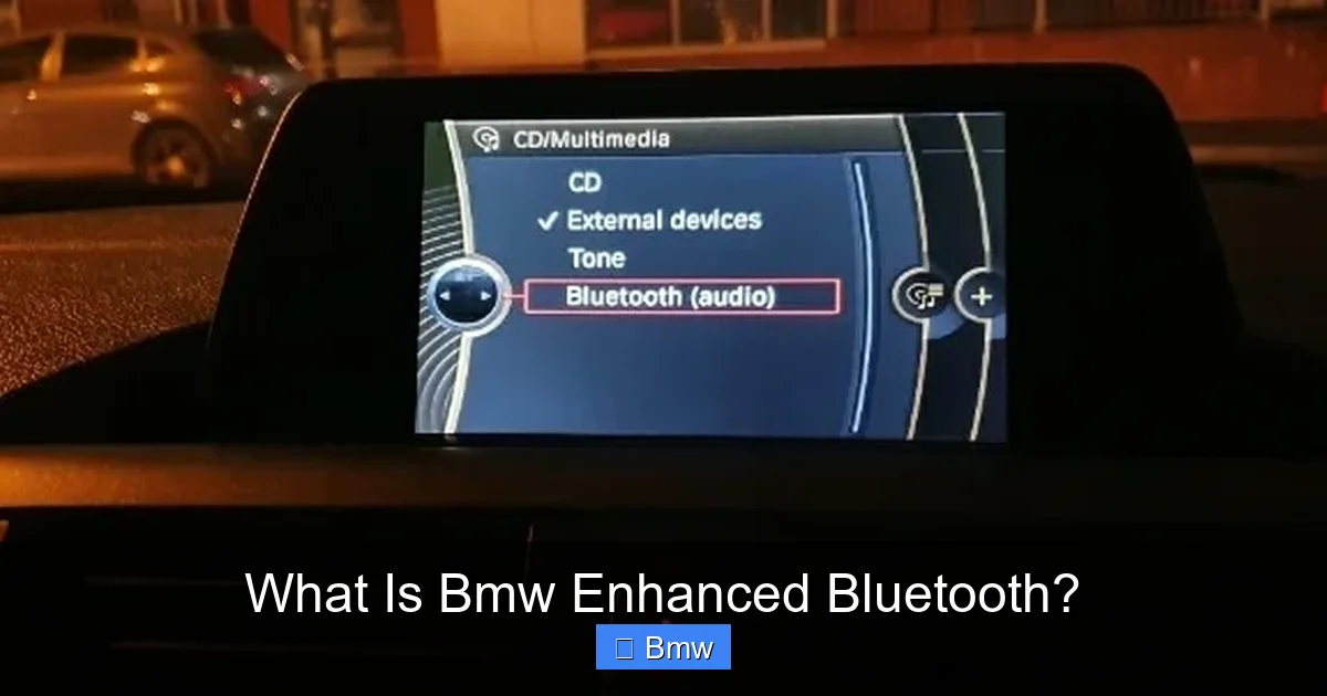 What Is Bmw Enhanced Bluetooth?