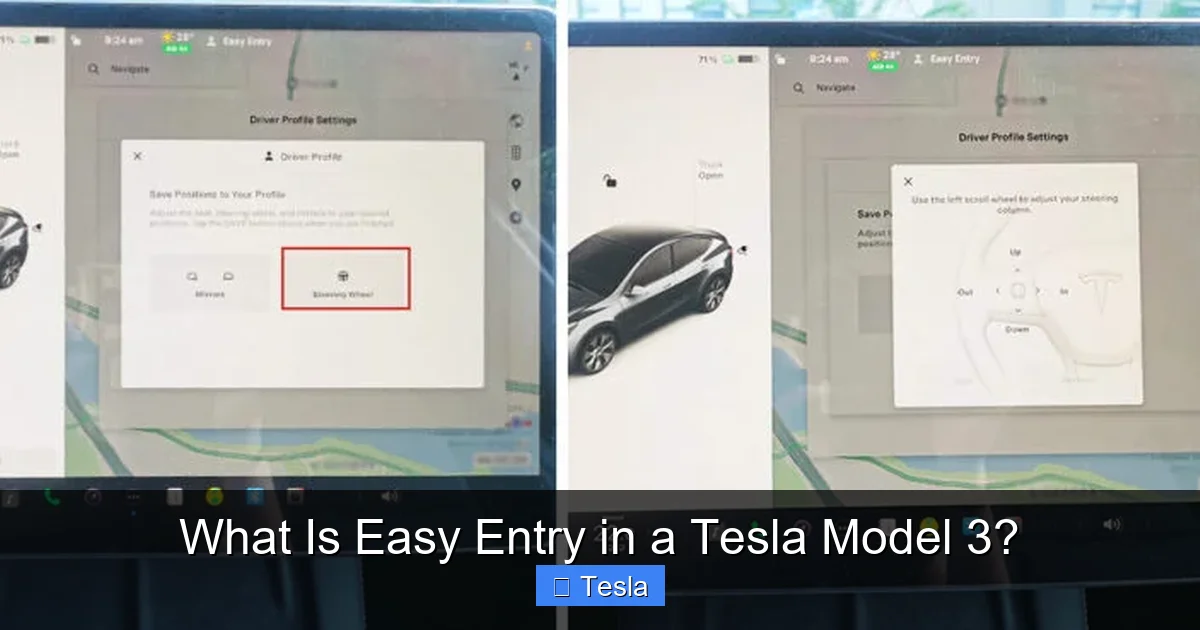 What Is Easy Entry in a Tesla Model 3?