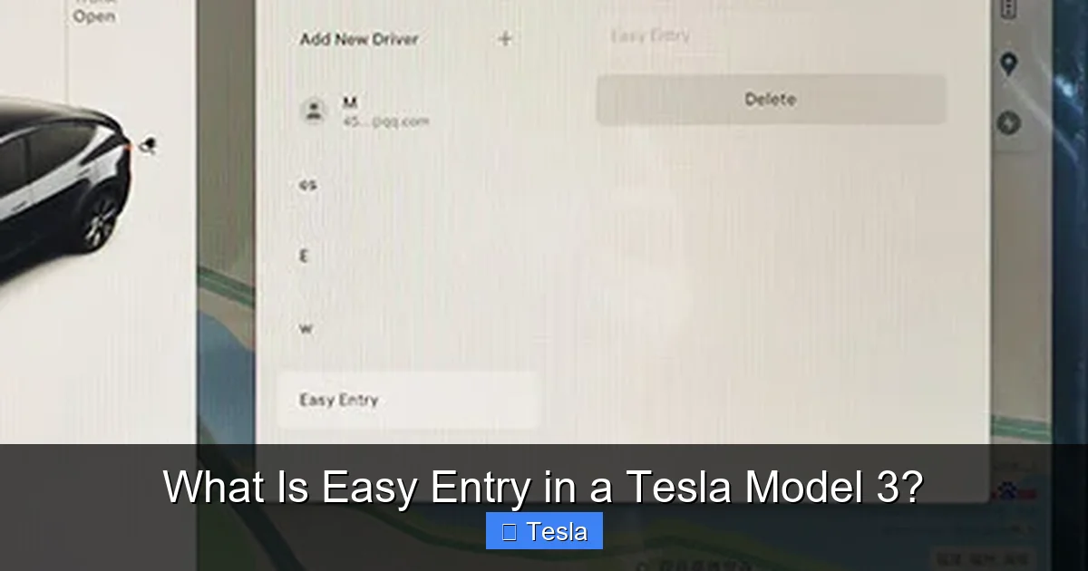 What Is Easy Entry in a Tesla Model 3?