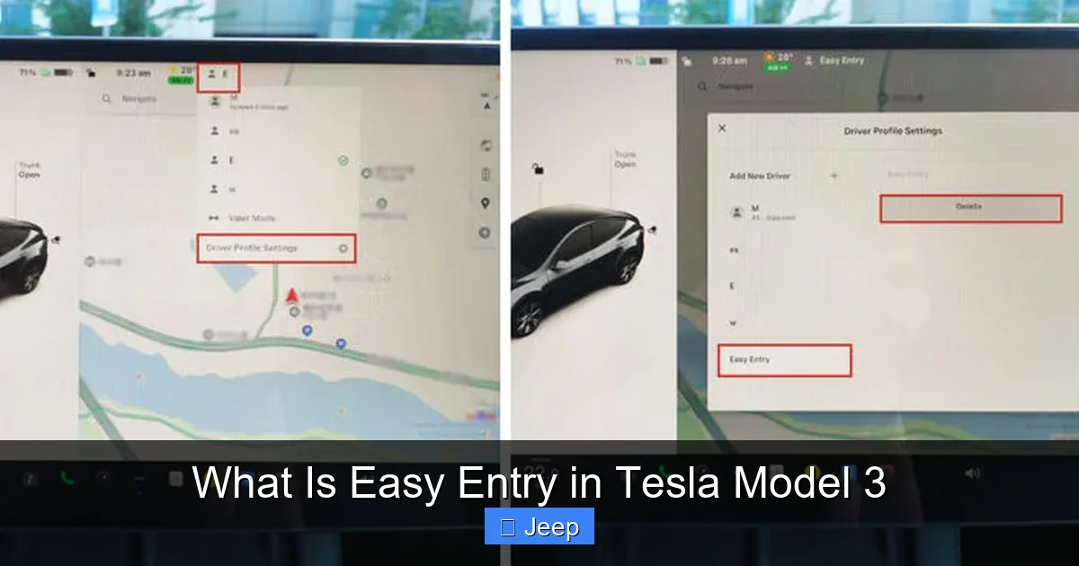 What Is Easy Entry in Tesla Model 3