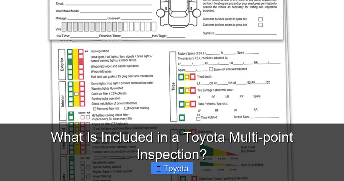 What Is Included in a Toyota Multi-point Inspection?