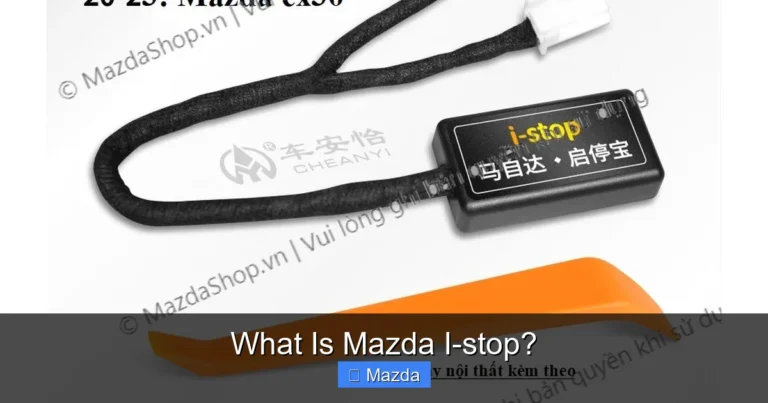 What Is Mazda I-stop?