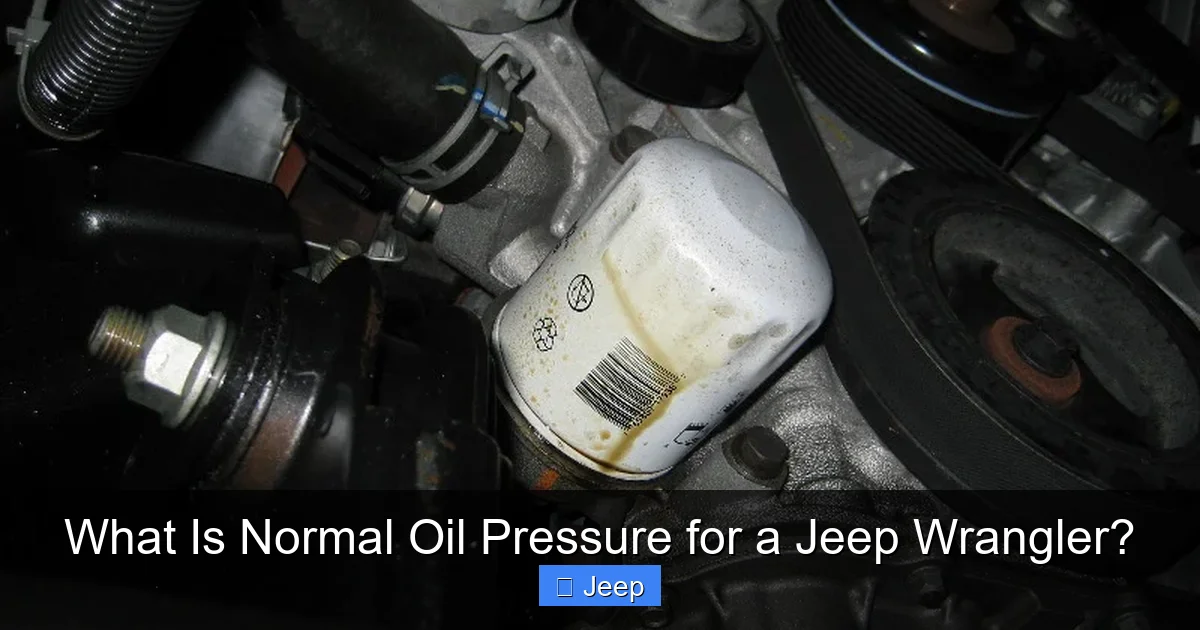 What Is Normal Oil Pressure for a Jeep Wrangler?