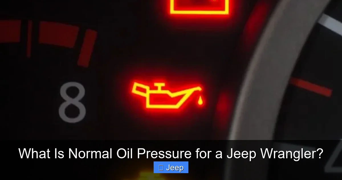 What Is Normal Oil Pressure for a Jeep Wrangler?