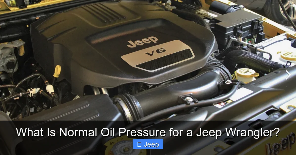 What Is Normal Oil Pressure for a Jeep Wrangler?