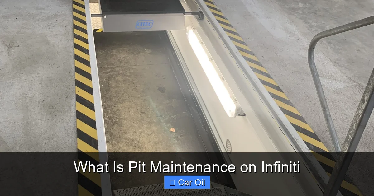 What Is Pit Maintenance on Infiniti