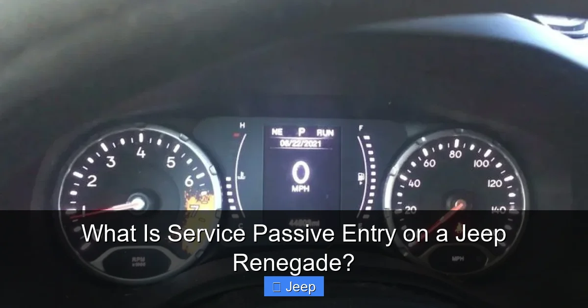 What Is Service Passive Entry on a Jeep Renegade?