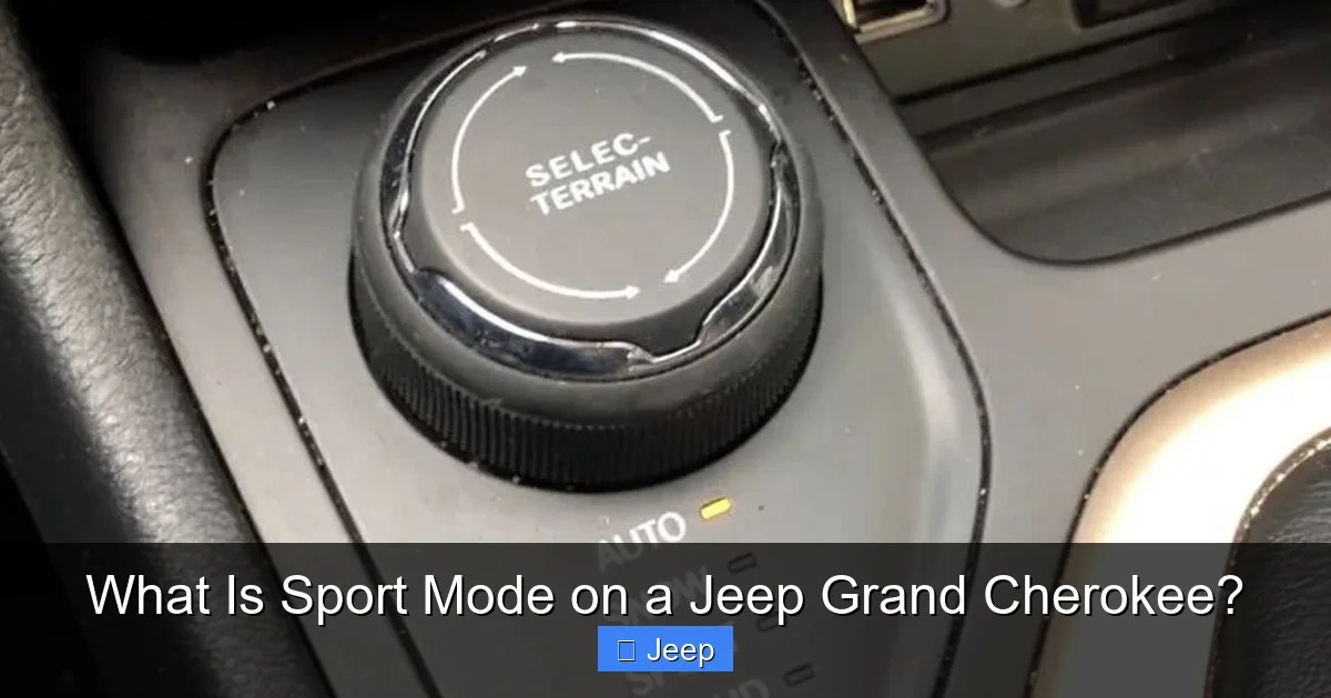 What Is Sport Mode on a Jeep Grand Cherokee?