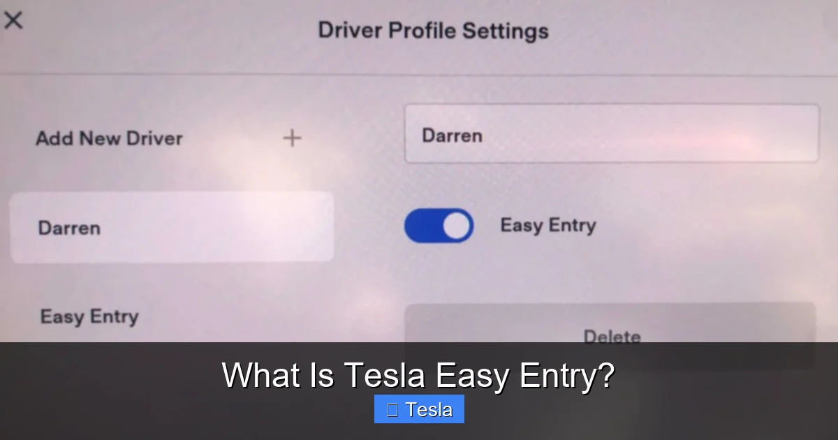 What Is Tesla Easy Entry?