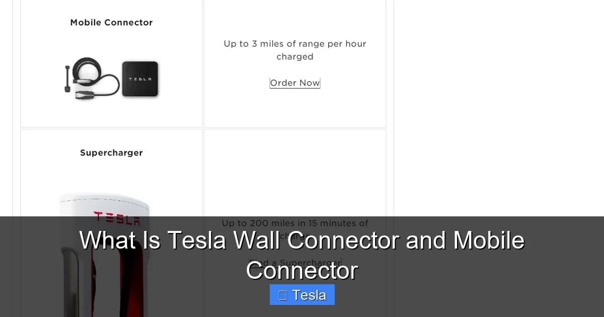 What Is Tesla Wall Connector and Mobile Connector