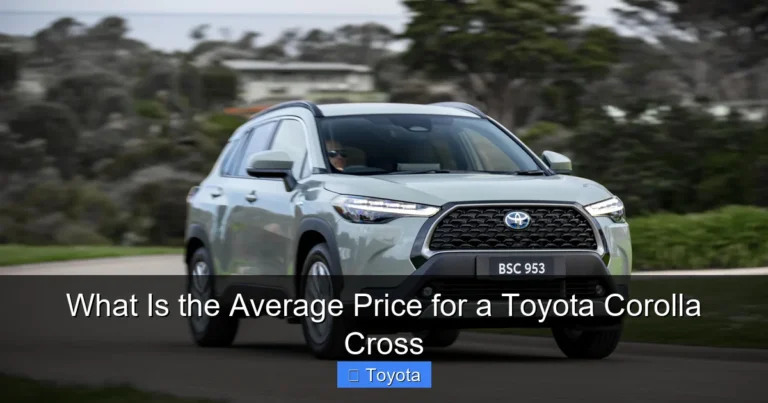 What Is the Average Price for a Toyota Corolla Cross