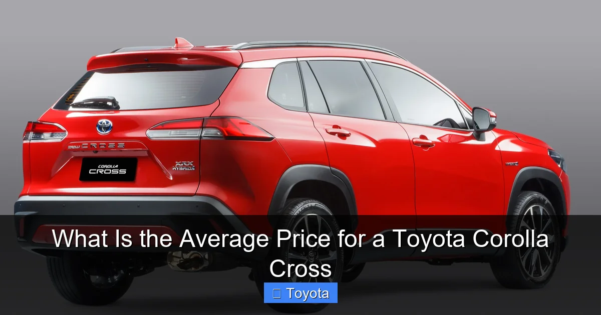 What Is the Average Price for a Toyota Corolla Cross